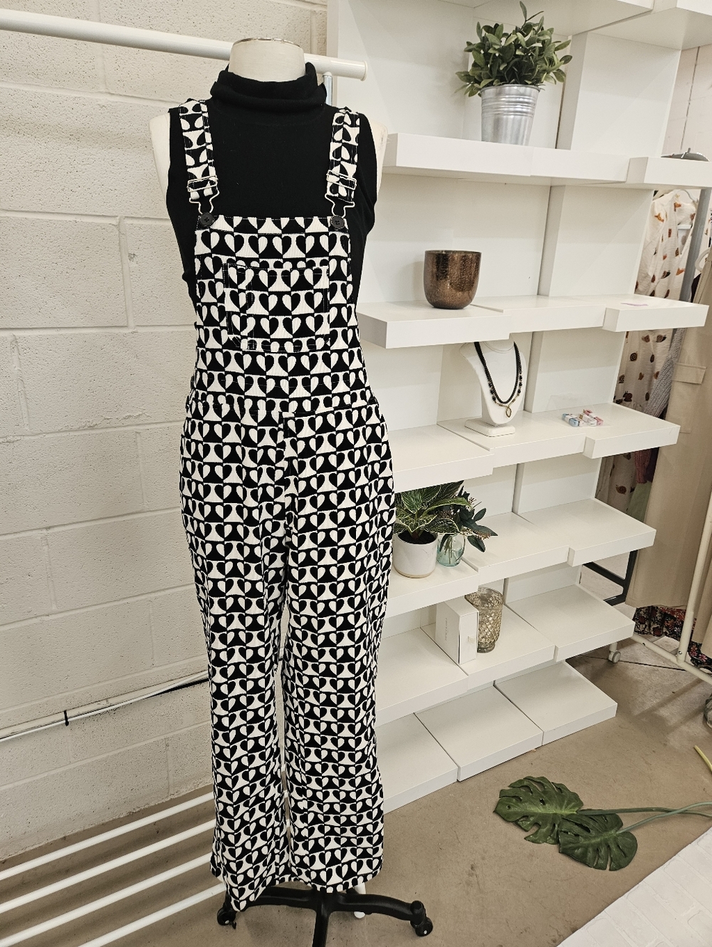 Heart And Check Baby Cordurouy Overalls